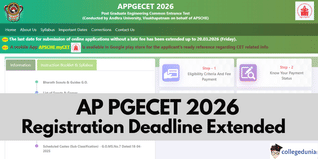 AP PGECET 2026 Registration Deadline Extended Till March 20; Apply @cets.apsche.ap.gov.in